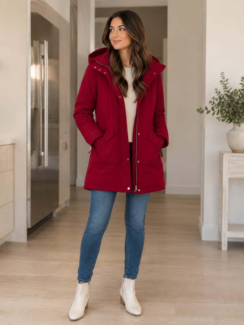 GANT Women's Down-Filled Waterproof Winter Parka Coat